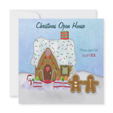 Christmas Gingerbread Open House Invitation invitation