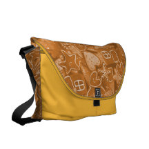 Christmas Gingerbread Pattern Courier Bags
