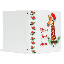 Christmas Giraffe binders