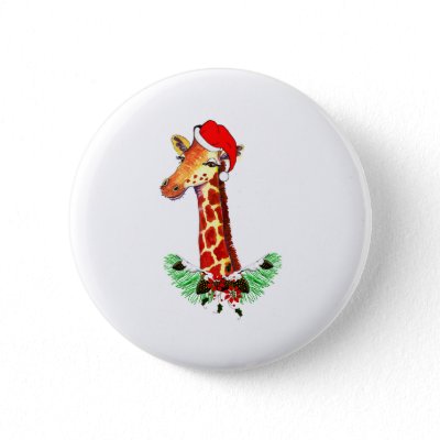 Christmas Giraffe buttons