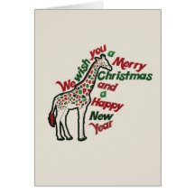 Christmas Giraffe Cards