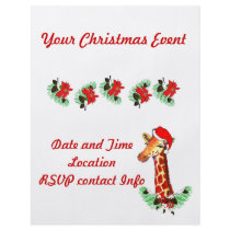 Christmas Giraffe flyers by orsobear Christmas Giraffe flyers