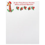 Christmas Giraffe Customized Letterhead