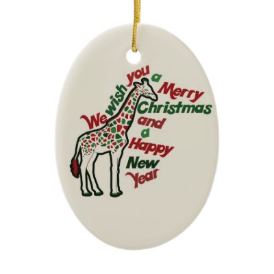 Christmas Giraffe ornaments