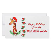 Christmas Giraffe photo cards