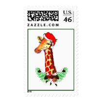 Christmas Giraffe Stamps