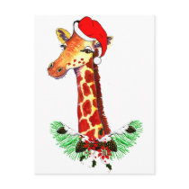 Christmas Giraffe postcards by orsobear Christmas Giraffe postcards