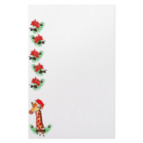 Christmas Giraffe Stationery Paper