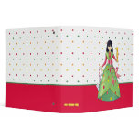 Christmas Girl dots Avery Binder
