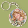 Christmas Girl in Pink Keychain Christmas Girl in Pink Keychain