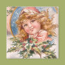 Christmas Girl in Pink Fridge Magnet Christmas Girl in Pink Fridge Magnet