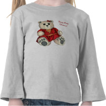 Christmas Girl Teddy Bear Long Sleeve Shirt