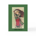 Christmas Girl with Cavalier Puppy cards