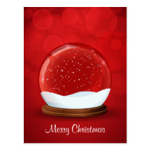 christmas glittering postcard
