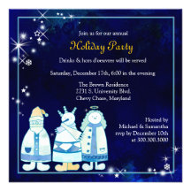 Christmas Glitters Cute Winter HolidayParty Invite