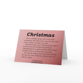 Christmas Glory to God Forever 1 Timothy 1-15 card