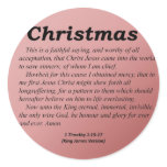Christmas Glory to God Forever 1 Timothy 1-15 Stickers