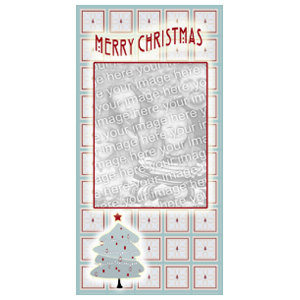 Christmas glow tree with pattern Photo Card photocard