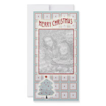 Christmas glow tree with pattern Photo Card photo cards