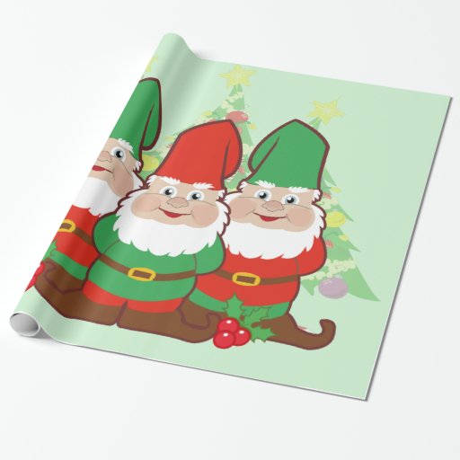 Christmas Gnomes Wrapping Paper | Zazzle