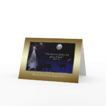 Christmas, Godparents, Nativity, Religious Card