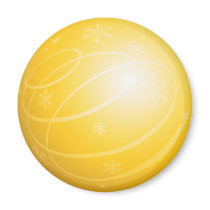 Christmas Gold Bubble Swirls & Snowflakes magnets