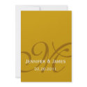 Christmas Gold Monogram Names Wedding Invitation invitation