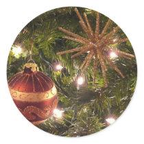 Christmas, gold ornaments stickers