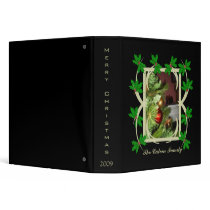 Christmas Gold Trim Holly Album/ Binder