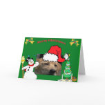 Christmas Golden Retriever Dog Card