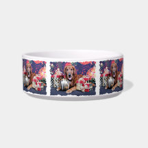 Christmas - Golden Retriever - Patrick Cat Bowl