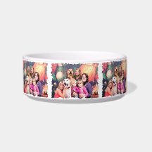 Christmas Golden Retriever Wrigley - Labrador Ally Cat Bowl