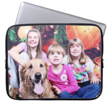 Christmas- Golden Retriever - Wrigley Laptop Computer Sleeves