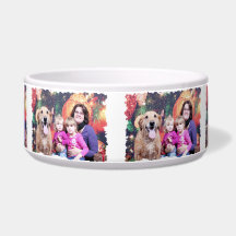 Christmas - Golden Retriever - Wrigley Dog Food Bowls