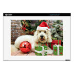 Christmas - GoldenDoodle - Peyton 15" Laptop Decals