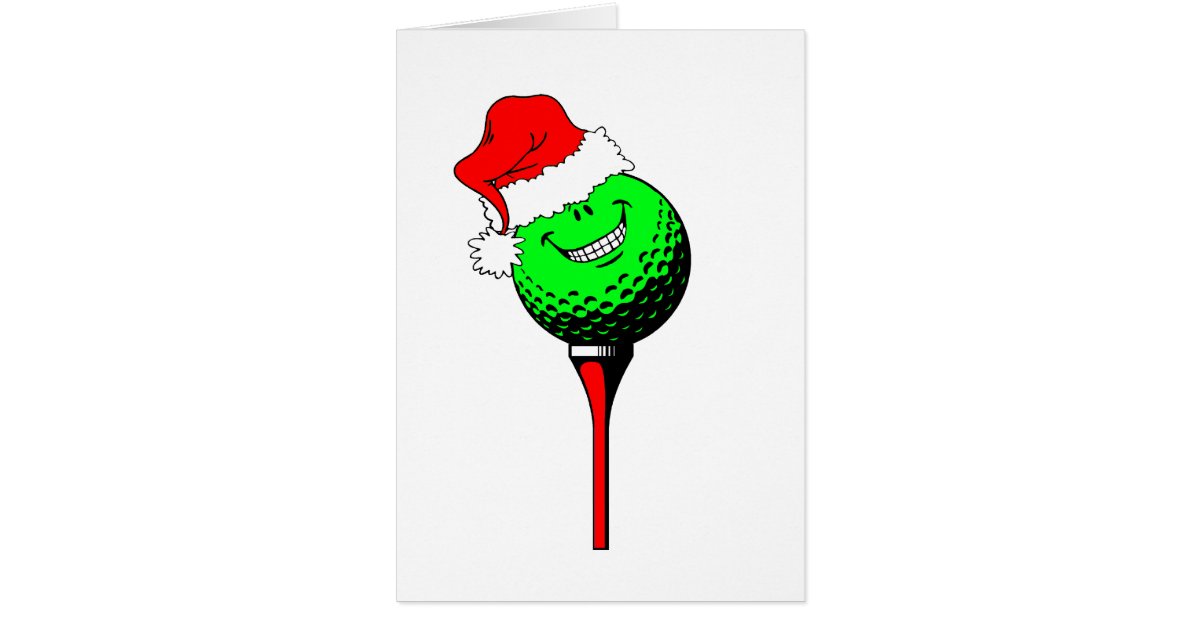Christmas golf card Zazzle