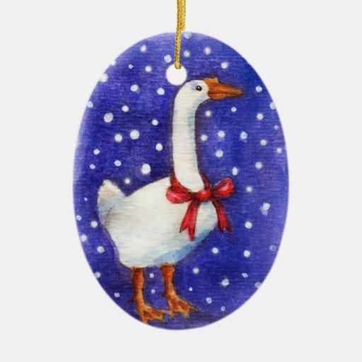 christmas goose with red bow ornament zazzle christmas goose with red bow ornament zazzle