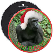 Christmas Gorilla buttons