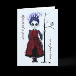 Christmas goth girl greeting cards