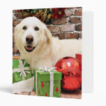 Christmas - Great Pyrenees Labrador X - Ginny 3 Ring Binders
