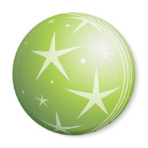 Christmas Green Bubble Stars & Sparkles magnets