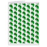 Christmas Green Yin & Yang Pattern Cards
