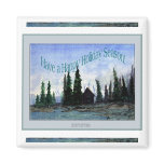 Christmas Greeting Beaver Bay Square Magnet