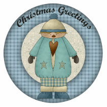 Christmas Greeting Boy Ornament photo sculptures