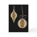 Christmas Greeting Card Leopard Print