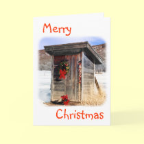 Christmas Greeting Card-Outhouse cards