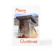 Christmas Greeting Card-Outhouse