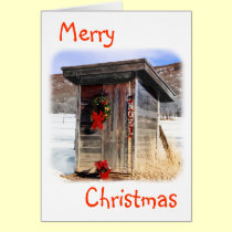 Christmas Greeting Card-Outhouse cards