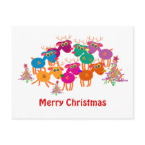 Christmas greeting cards: 7 Deers II postcards by adellaandmella Christmas greeting cards: 7 Deers II postcards
