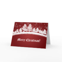 Christmas Greeting Cards Red And White Winter